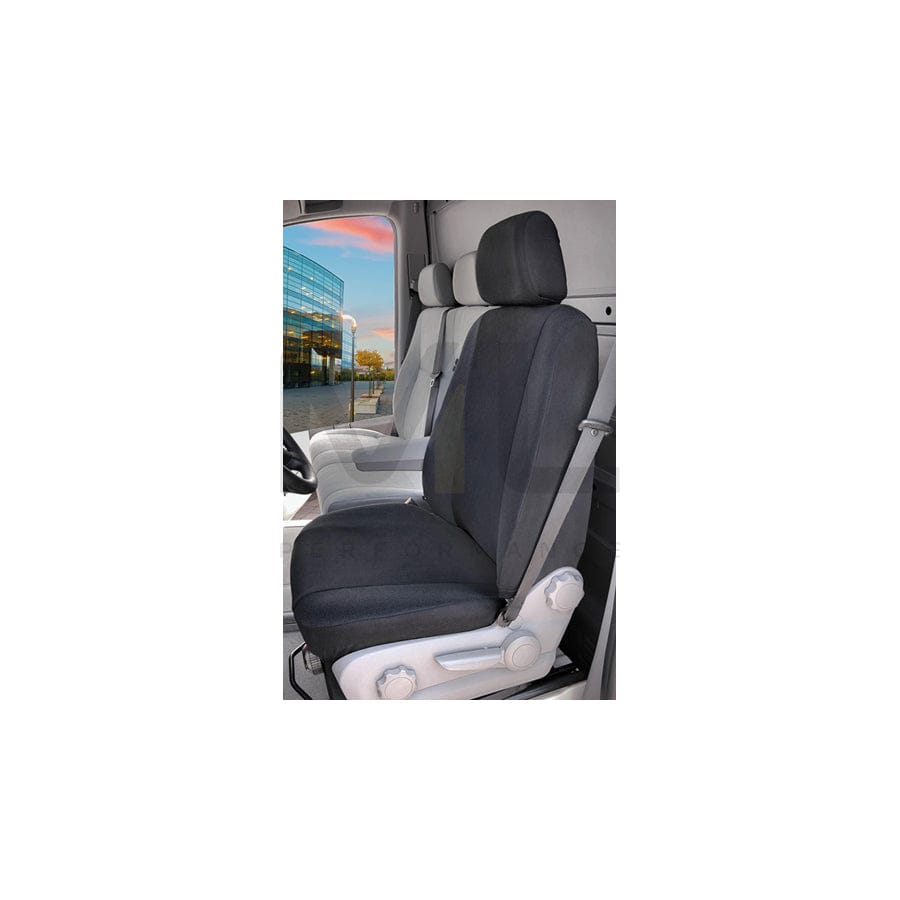 WALSER 10504 Car seat cover Anthracite, Polyester, Front