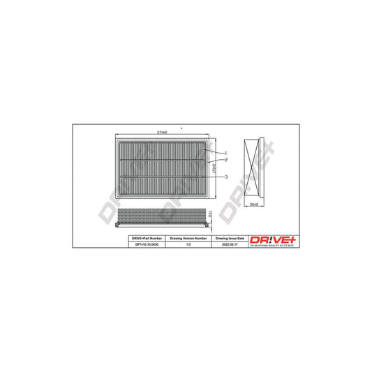 Dr!Ve+ Dp1110.10.0430 Air Filter For Fiat Stilo