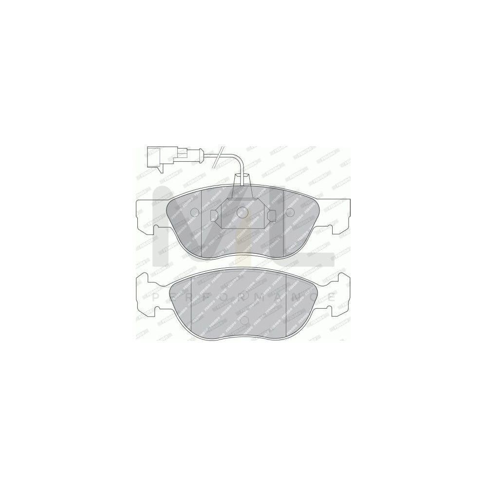 Ferodo Fqt1425 Brake Pad Set Front Axle, Excl. Wear Warning Contact | ML Performance Car Parts