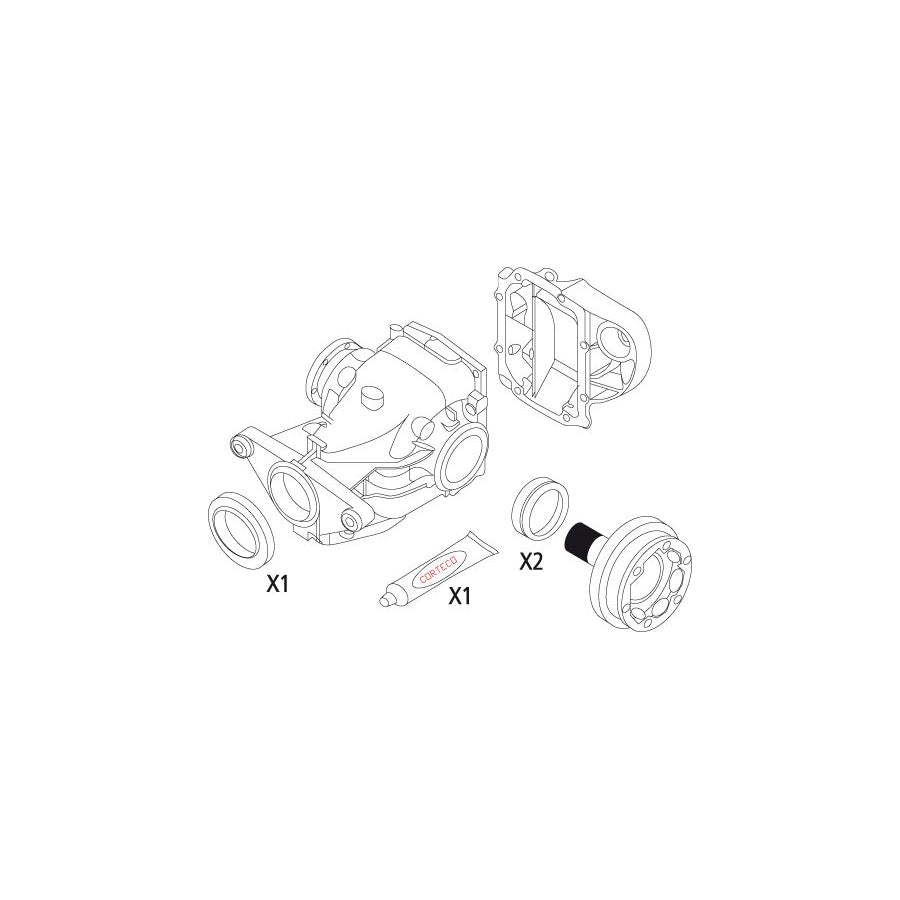 Corteco 19535940 Gasket Set, Differential for BMW 1 Hatchback (E81)