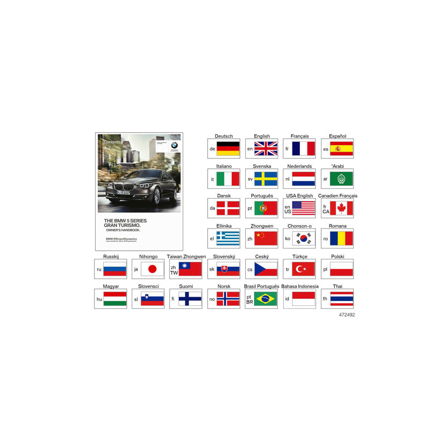 Genuine BMW 01402929629 Owner's Manual F07 IT (Inc. 530d, 535iX & 530dX) | ML Performance US Car Parts