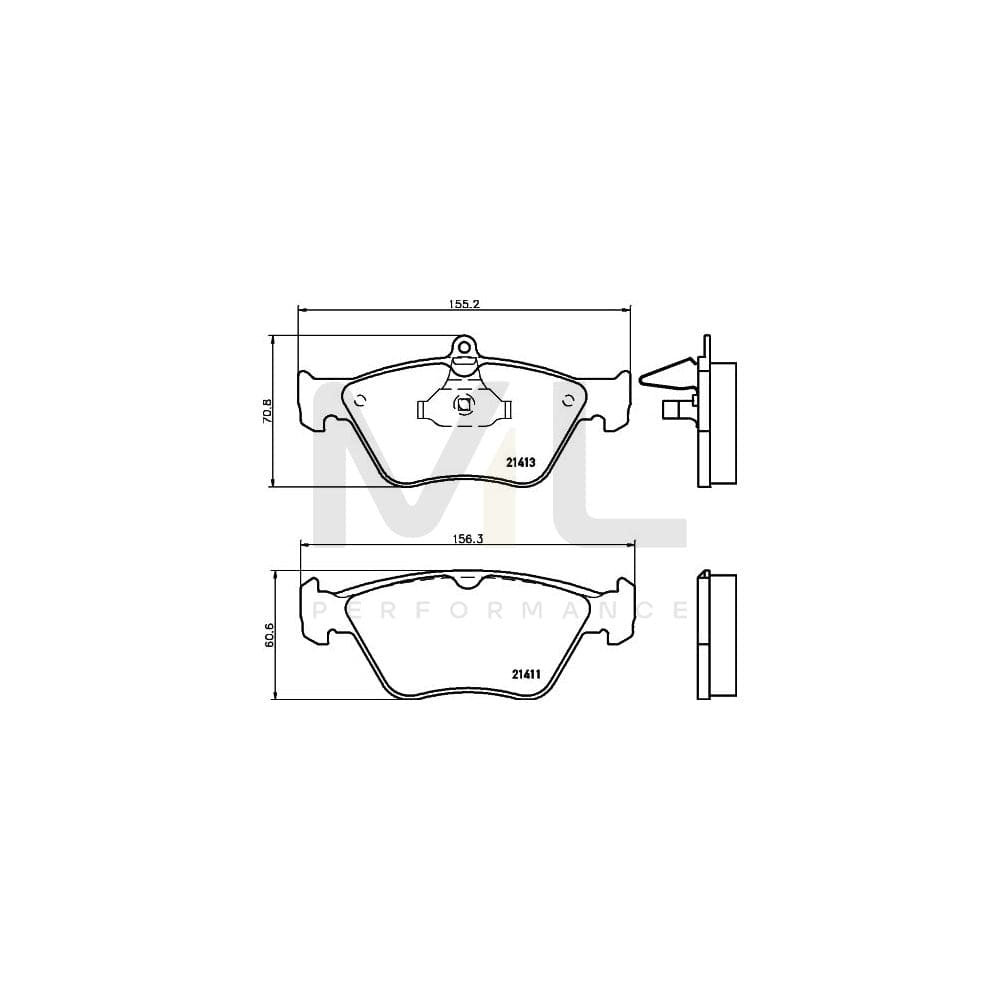Hella 8DB 355 007-731 Brake Pad Set Prepared For Wear Indicator