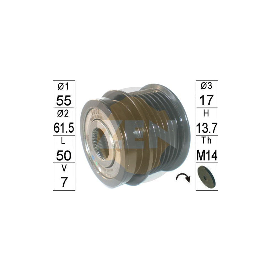 Era Zn6002 Alternator Freewheel Clutch