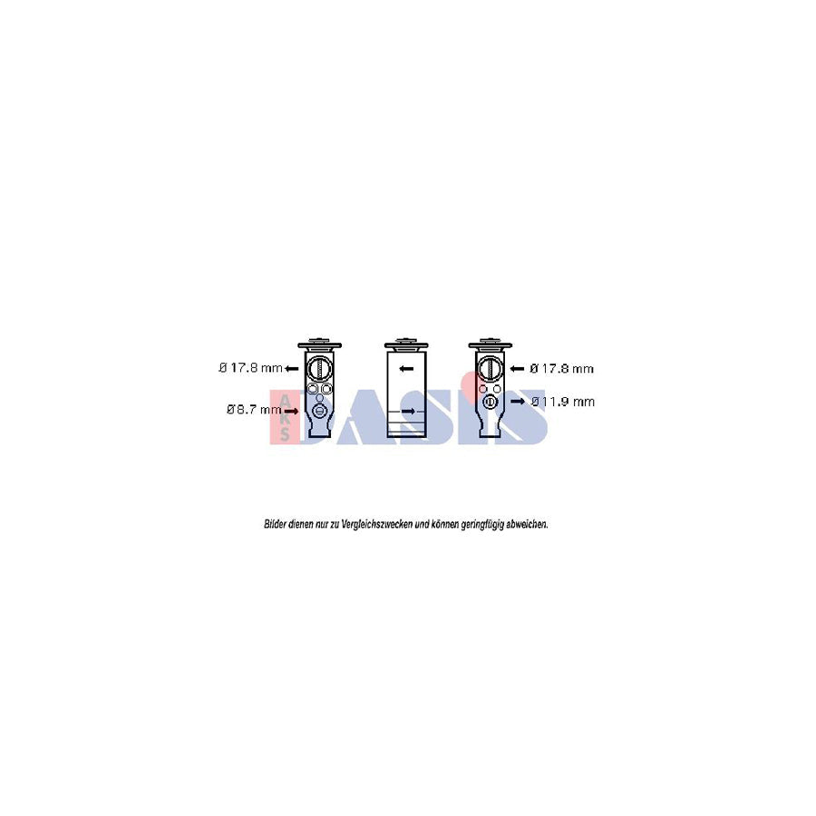 AKS Dasis 840138N AC Expansion Valve for Citroen C4