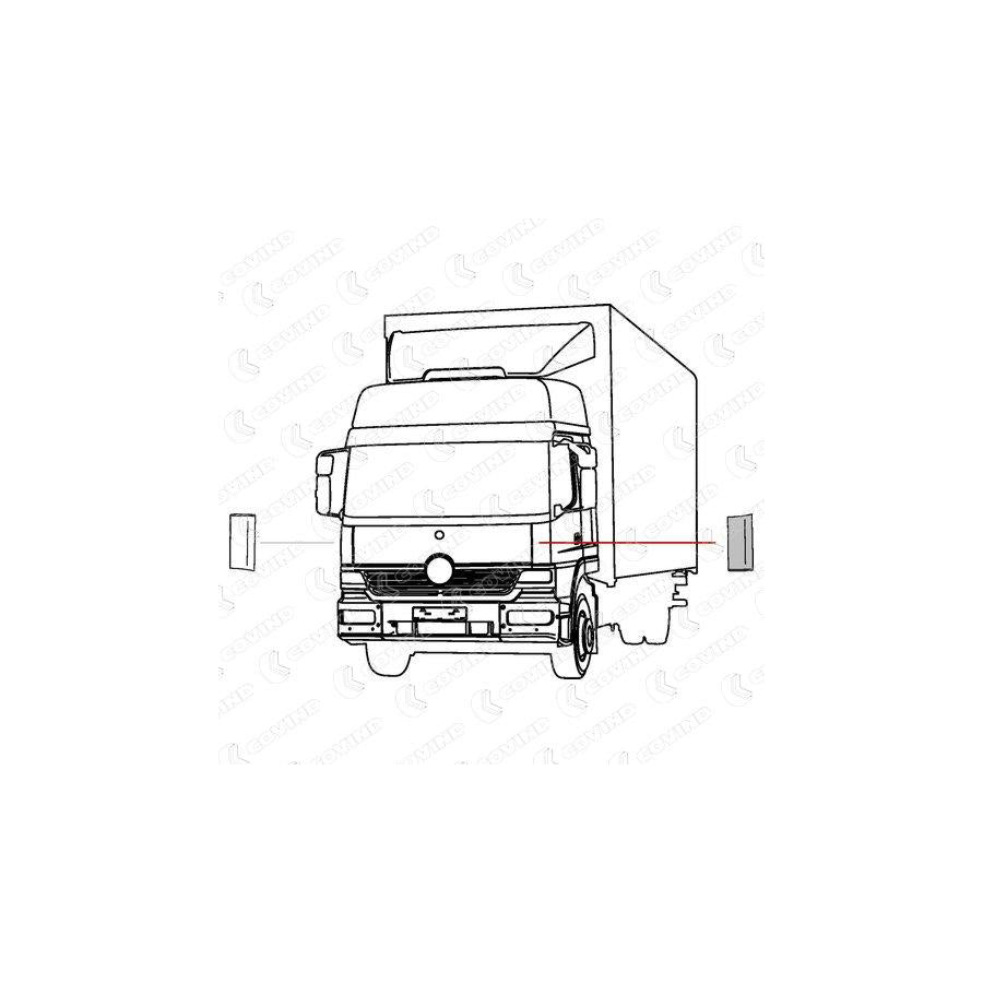 Covind 973/161 Air Deflector, Driver Cab