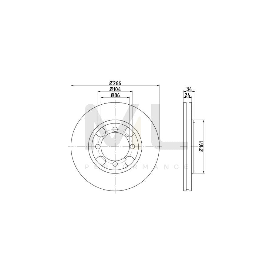 TEXTAR 92094800 Brake Disc Internally Vented, without wheel hub, without wheel studs | ML Performance Car Parts