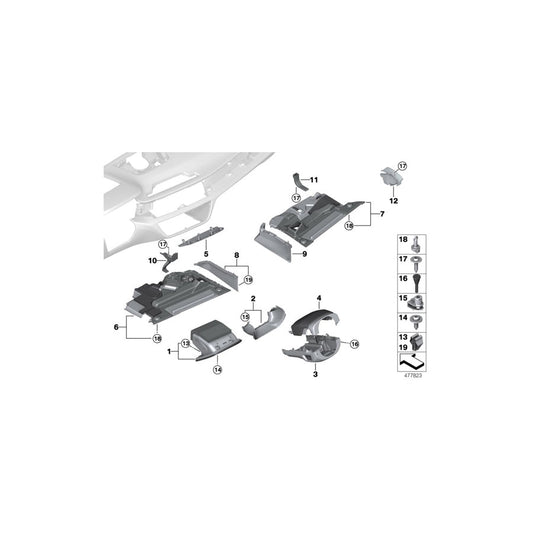 Genuine BMW 51459345350 G11 G12 Folding Box, Driver'S Side SCHWARZ (Inc. 725Ld, 730Li & 740e) | ML Performance US Car Parts