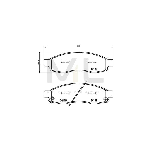 Hella 8DB 355 013-671 Brake Pad Set With Acoustic Wear Warning