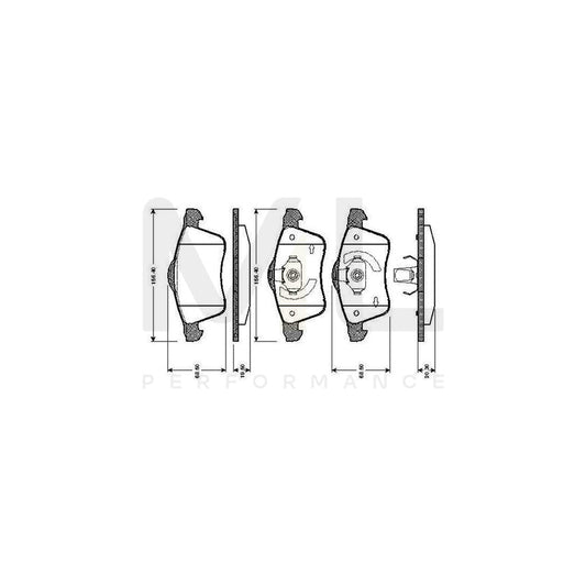 Bosch 0986Tb2038 Brake Pad Set For Vw Transporter Excl. Wear Warning Contact, With Accessories  | ML Performance Car Parts