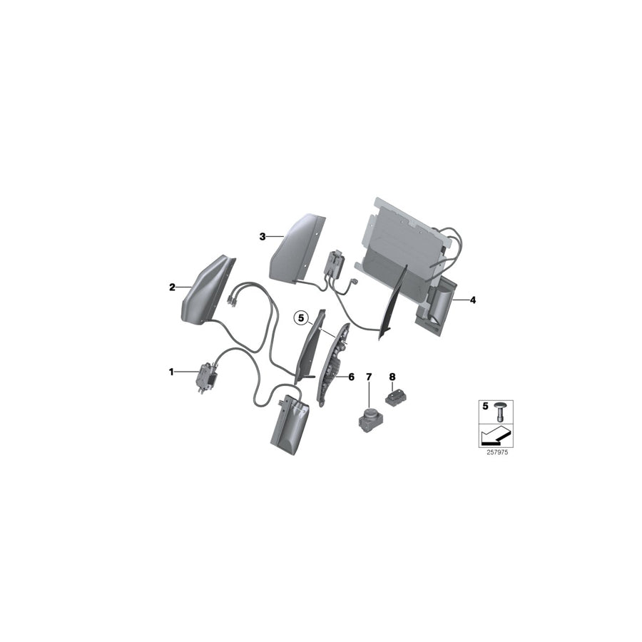 Genuine BMW 52109891412 F23 F34 F20 Backrest Width Adjuster With Valve LBV (Inc. 220dX, M2 Competition & 320d) | ML Performance US Car Parts