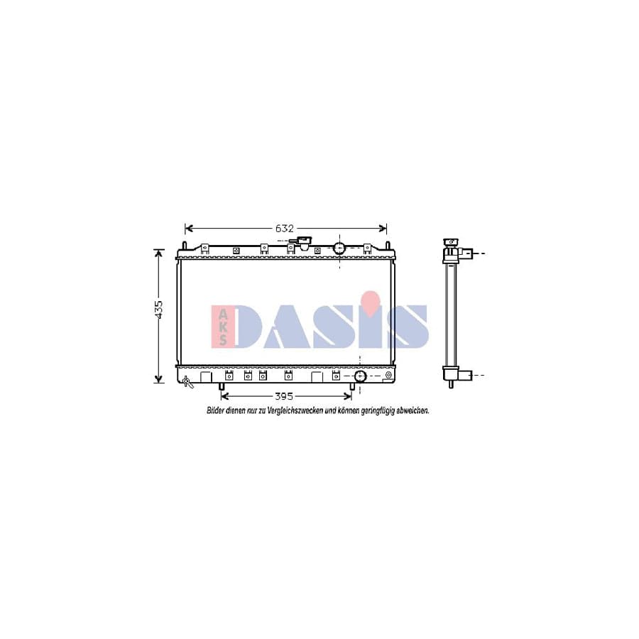 AKS Dasis 140039N Engine Radiator for Mitsubishi Space Wagon II (N3)