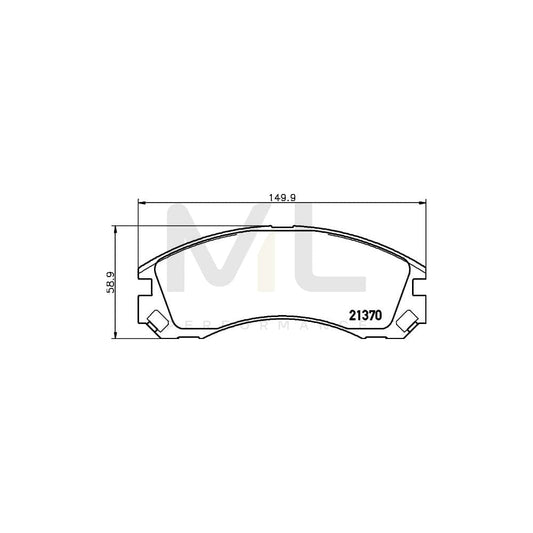 Hella 8DB 355 011-751 Brake Pad Set With Acoustic Wear Warning