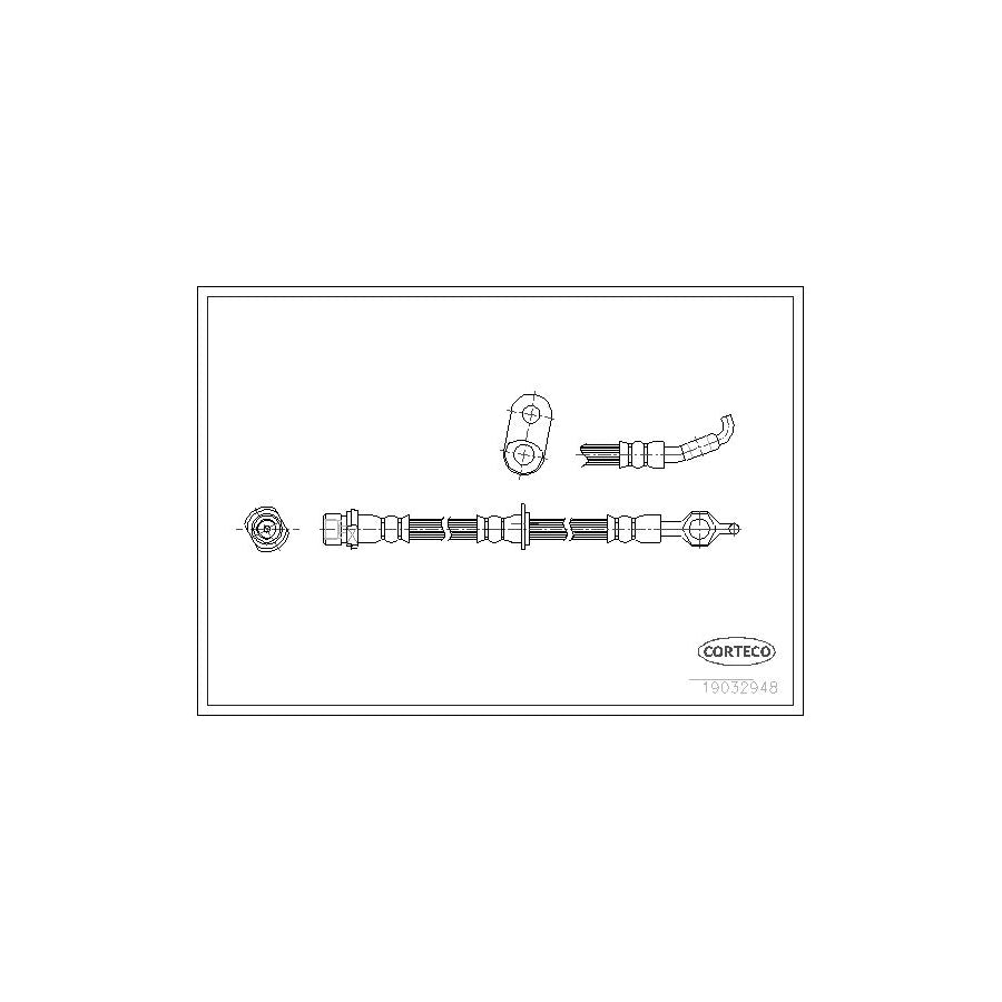 Corteco 19032948 Brake Hose for Toyota Corolla