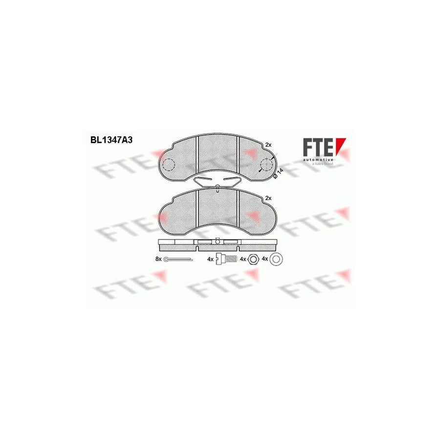 FTE Bl1347A3 Brake Pad Set Suitable for Mercedes-Benz 100