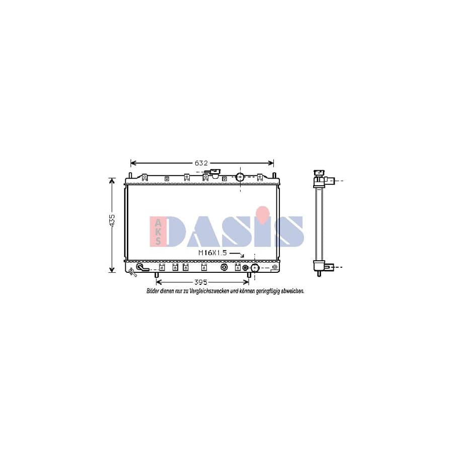AKS Dasis 140042N Engine Radiator for Mitsubishi Space Wagon II (N3)