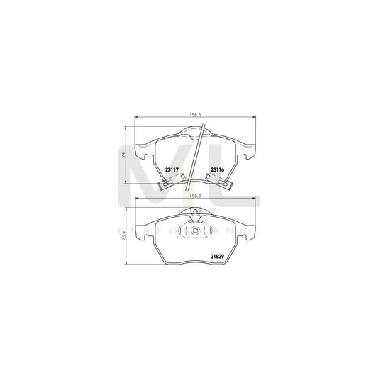 Hella 8DB 355 008-041 Brake Pad Set With Acoustic Wear Warning