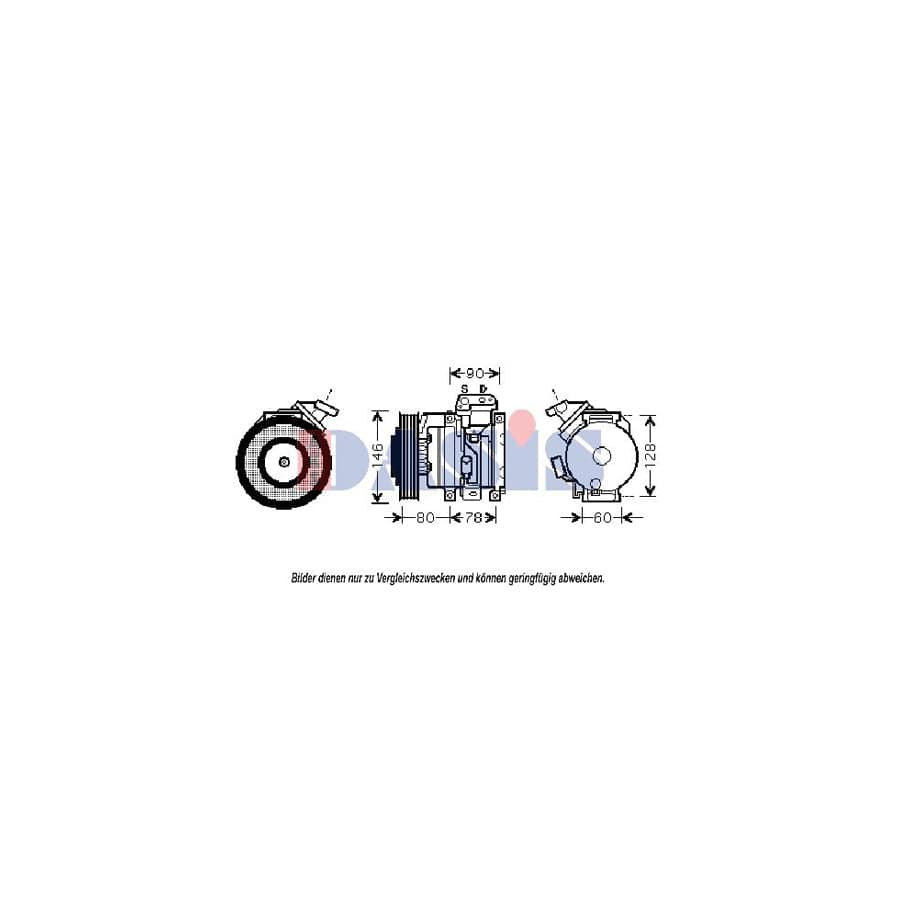AKS Dasis 850850N Compressor, Air Conditioning for Toyota Avensis