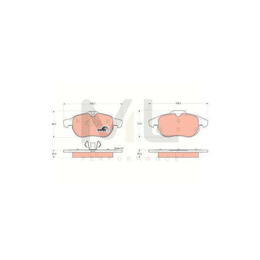 TRW Cotec Gdb1492 Brake Pad Set Prepared For Wear Indicator | ML Performance Car Parts