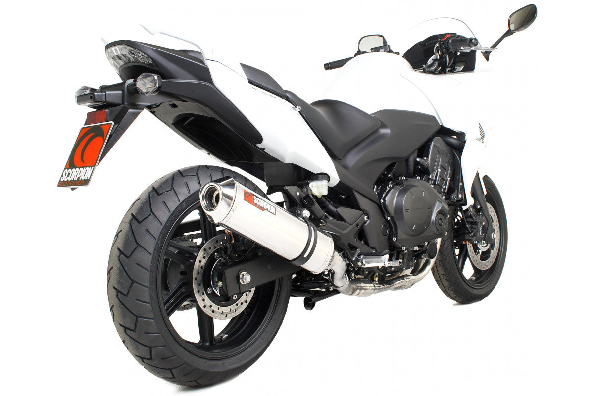 Scorpion EHA106SEO Honda CBF1000 Factory Oval Slip-On - Polished Stainless Steel Sleeve | ML Performance US US