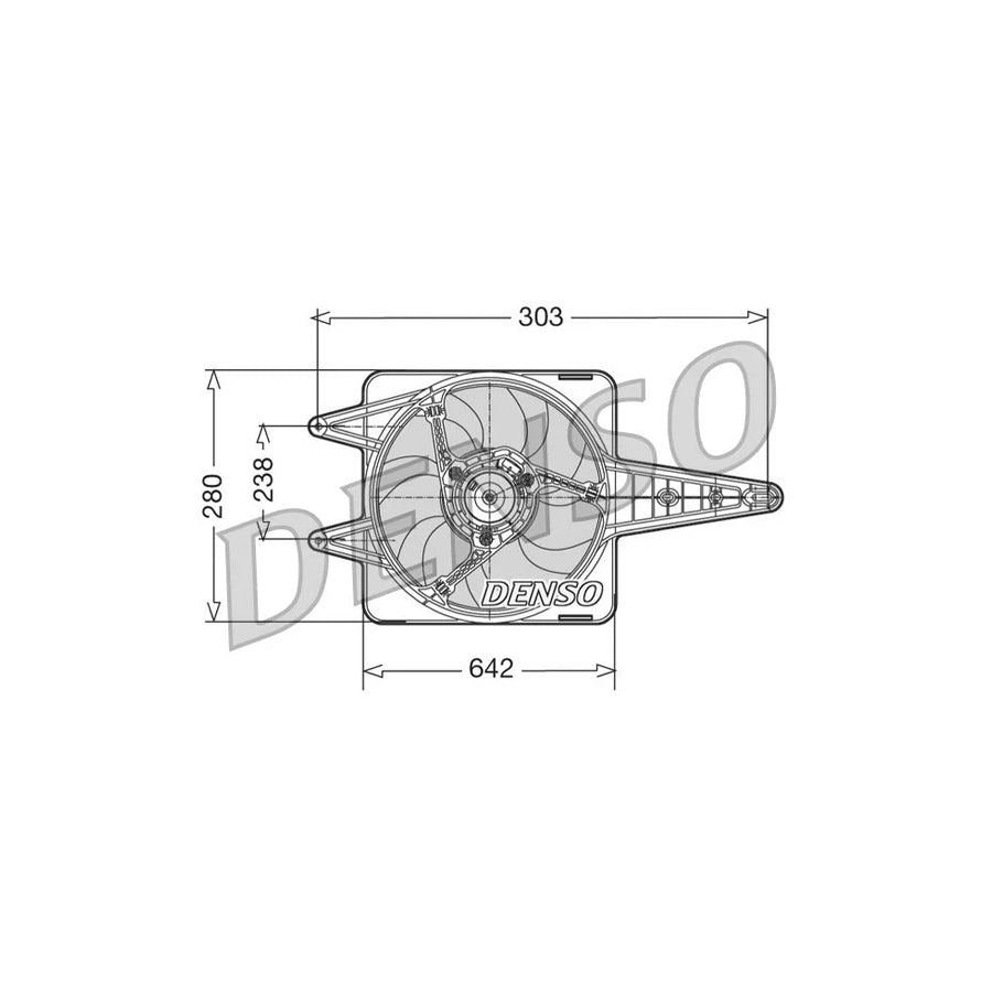 DENSO DER09029 Fan, Radiator for Fiat Uno Hatchback (146)