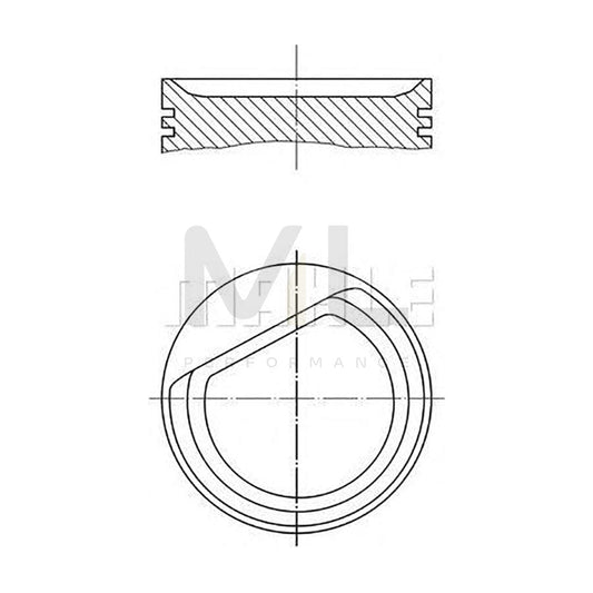 MAHLE ORIGINAL 001 24 00 Piston suitable for MERCEDES-BENZ A-Class (W168) 80 mm, with piston rings | ML Performance Car Parts