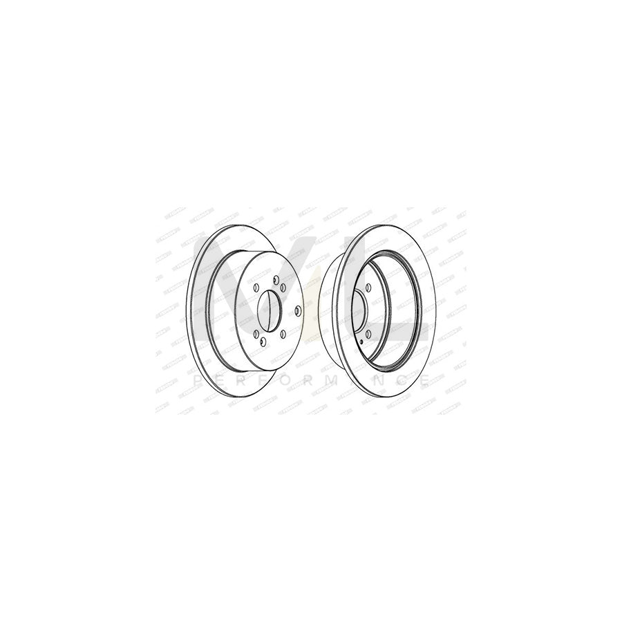 FERODO PREMIER DDF1794 Brake Disc Solid, without bolts/screws | ML Performance Car Parts