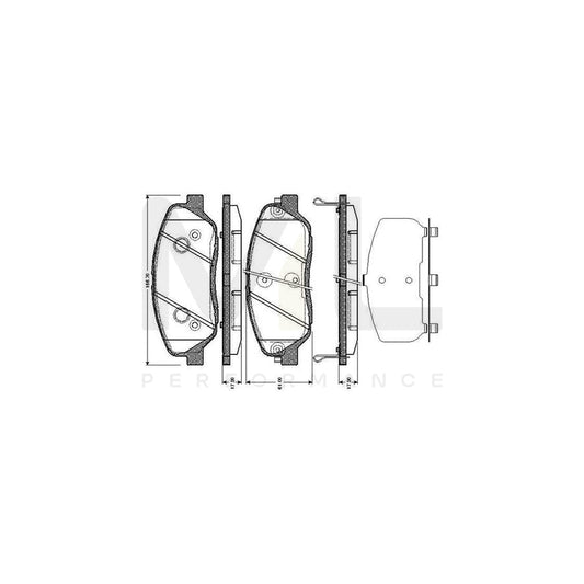 Bosch 0986Tb3002 Brake Pad Set Excl. Wear Warning Contact, With Accessories  | ML Performance Car Parts