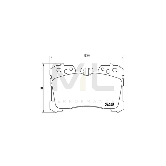 Brembo P 83 075 Brake Pad Set For Lexus Ls Prepared For Wear Indicator | ML Performance Car Parts