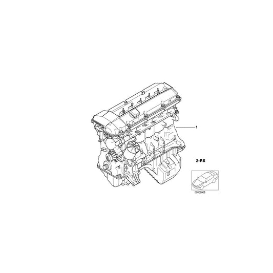 Genuine BMW 11009071267 E39 Exch. Short Engine 286S1 - VANOS (Inc. 528i) | ML Performance US Car Parts
