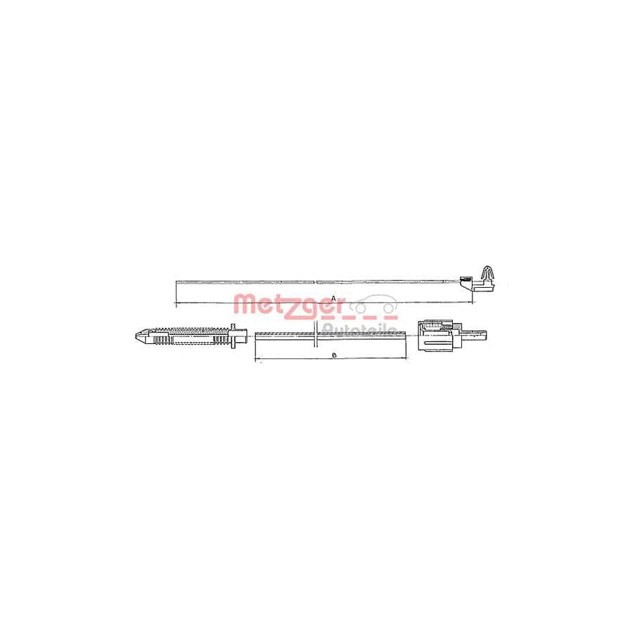METZGER 10.0381 Throttle Cable
