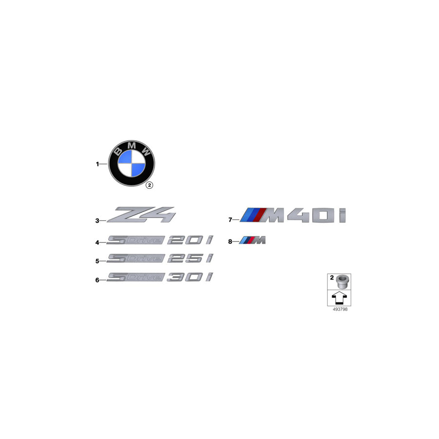 Genuine BMW 51147458229 G29 Label Z4 (Inc. Z4) | ML Performance US Car Parts