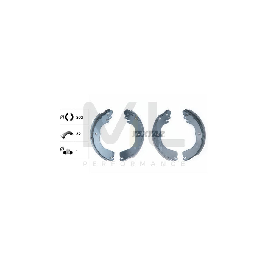 TEXTAR 91081900 Brake Shoe Set for MITSUBISHI i without handbrake lever | ML Performance Car Parts