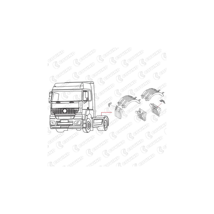 Covind 943/541 Mounting, Mudguard Holder