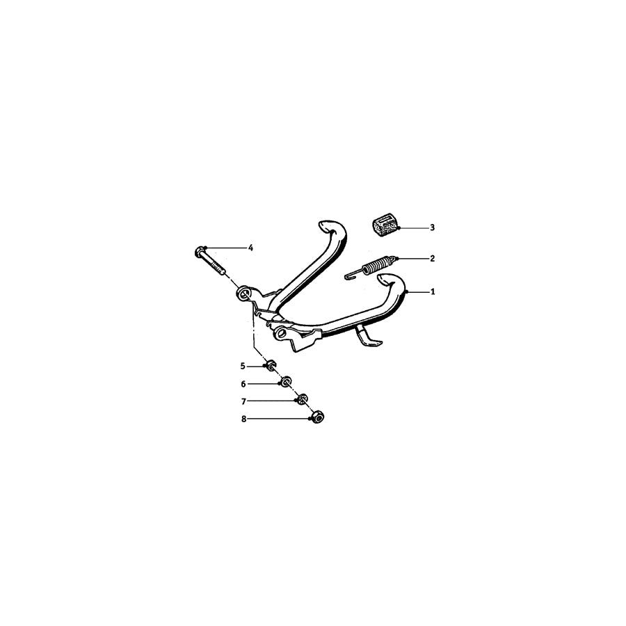 Genuine BMW 46520005313 Center Stand (Inc. R25/3) 1 | ML Performance US Car Parts