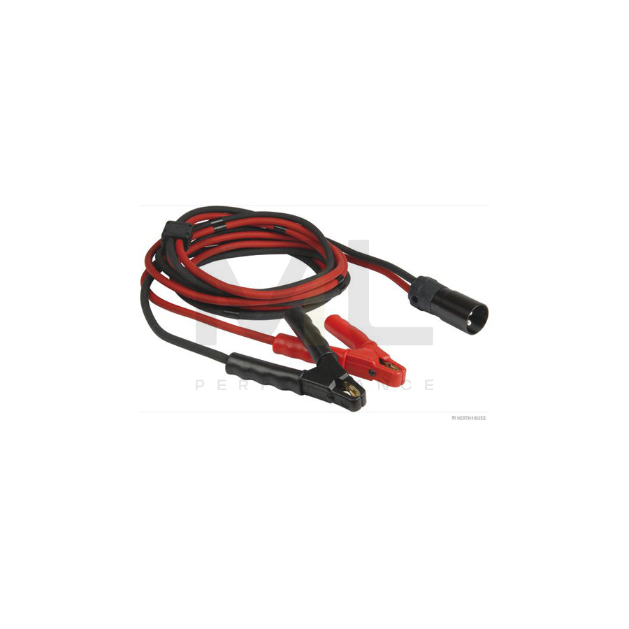 HERTH+BUSS ELPARTS 52289018 Jump leads with cast iron insert, with earth strap, with steel plate pliers, with overvoltage protection, with plug, with storage bag, 600A, Voltage: 24V