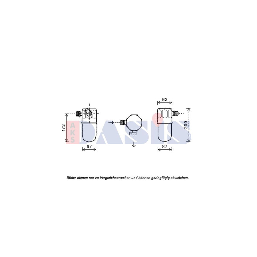 AKS Dasis 800581N Dryer, Air Conditioning for Opel Sintra (Apv)
