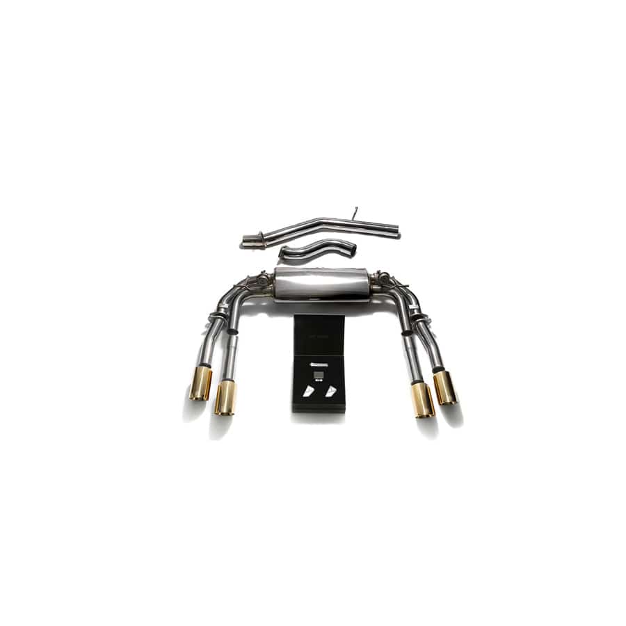 Armytrix AUVS4-QS11G Valvetronic Exhaust System Audi S3 8V Sedan 2.0 Turbo 2013-2021 with Quad Gold 3.5"