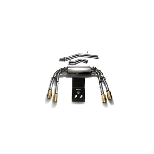 Armytrix AUVS4-QS11G Valvetronic Exhaust System Audi S3 8V Sedan 2.0 Turbo 2013-2021 with Quad Gold 3.5"