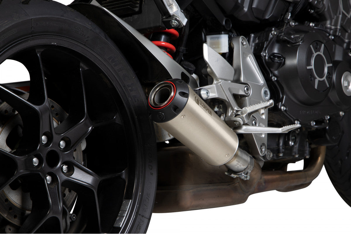 Scorpion PHA187TEO Honda CB1000 R Red Power Slip-On - Titanium Sleeve | ML Performance US US