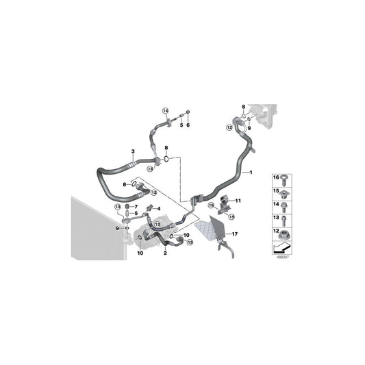 Genuine BMW 64537854427 F90 F93 F91 Refrigerant Line, Dual Line R1234YF (Inc. M5 & M8) | ML Performance US Car Parts