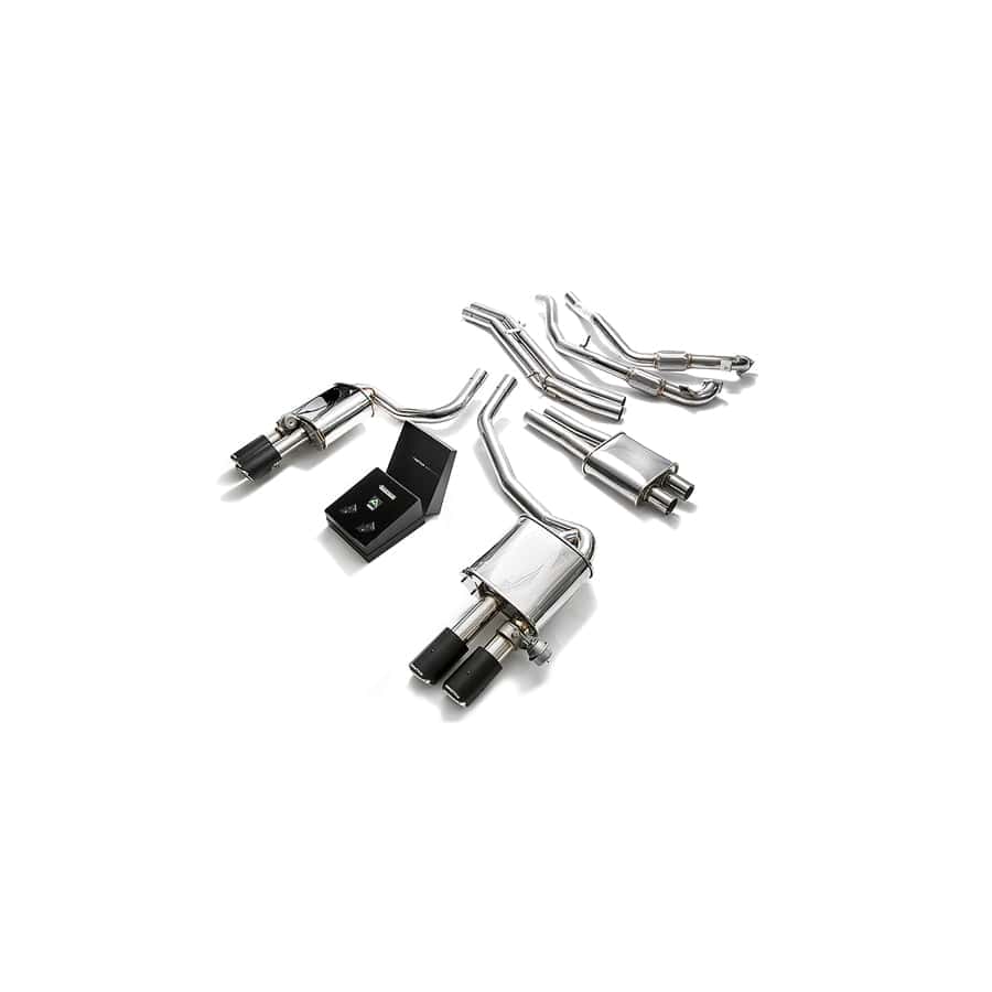 Armytrix AU95S-QC11 Valvetronic Exhaust System Audi S5 Coupe 3.0L V6 Turbo B9 2017-2020 with Quad Carbon Fiber 3.5"