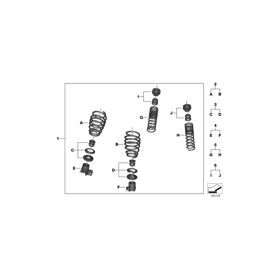 Genuine BMW 33502463688 F82 F80 Set Of Springs, Rear M PERFORMANCE (Inc. M3 & M4) | ML Performance US Car Parts