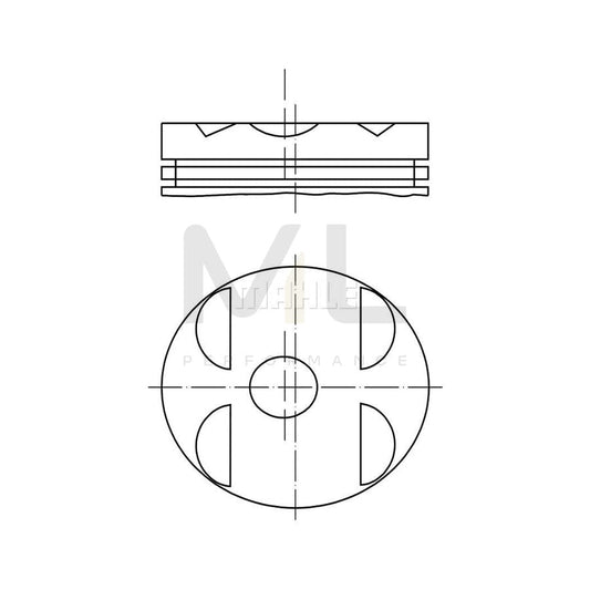 MAHLE ORIGINAL 001 04 10 Piston 89,0 mm, with cooling duct, with piston ring carrier | ML Performance Car Parts