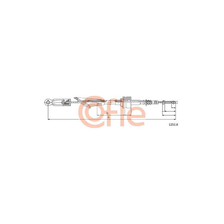 Cofle 92.1252.8 Clutch Cable for Fiat Uno