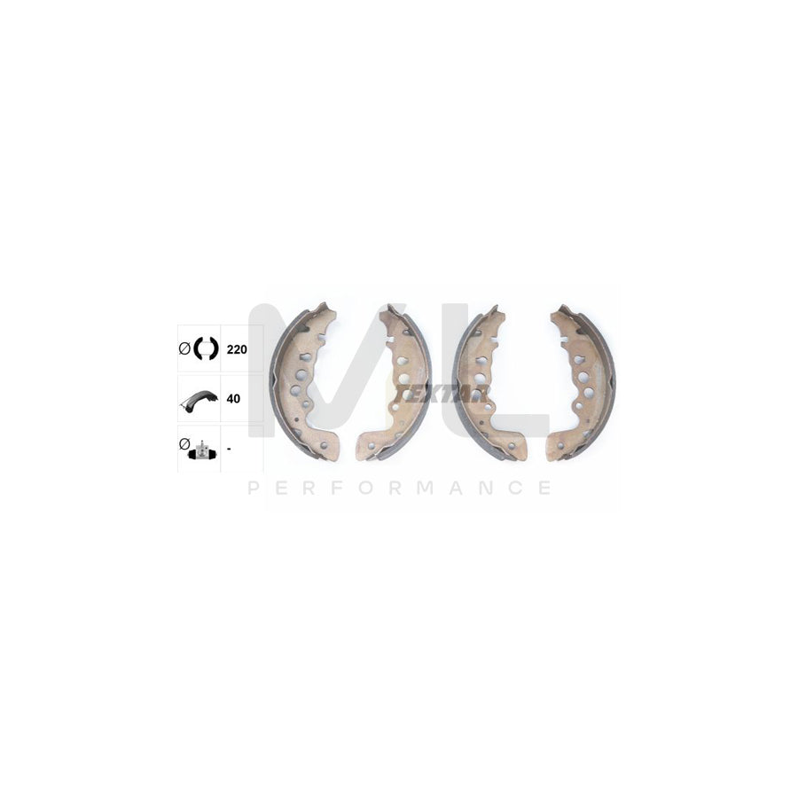 TEXTAR 91057600 Brake Shoe Set without handbrake lever | ML Performance Car Parts