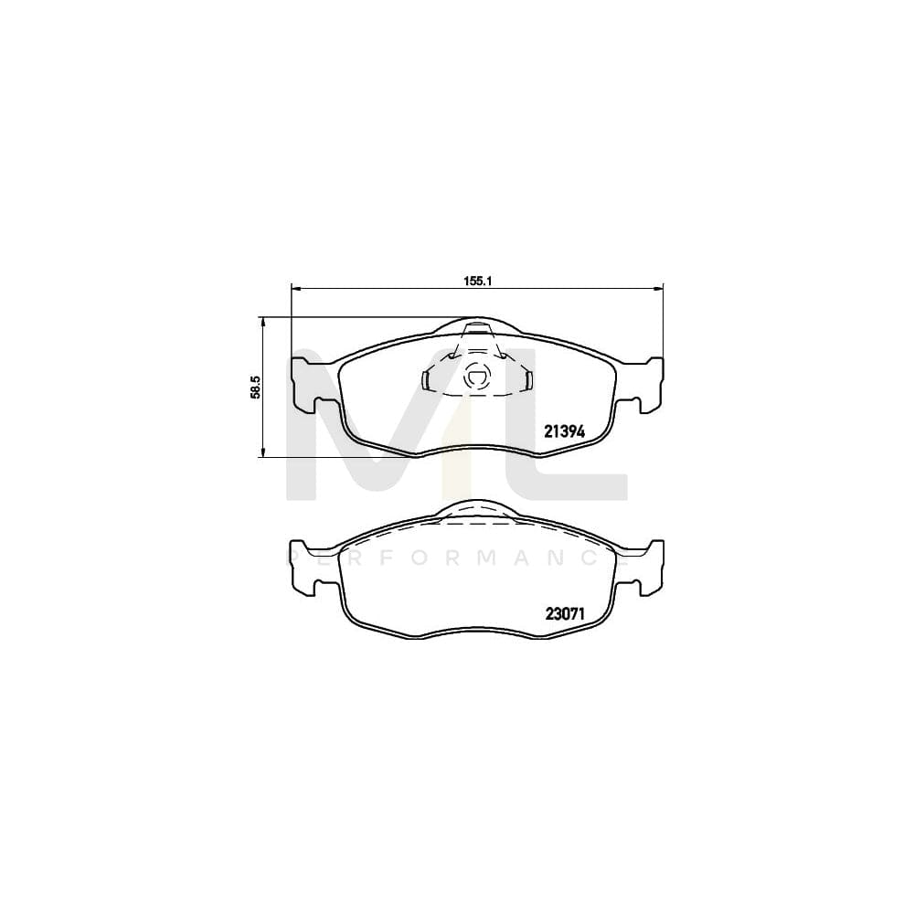 Hella 8DB 355 007-641 Brake Pad Set Not Prepared For Wear Indicator