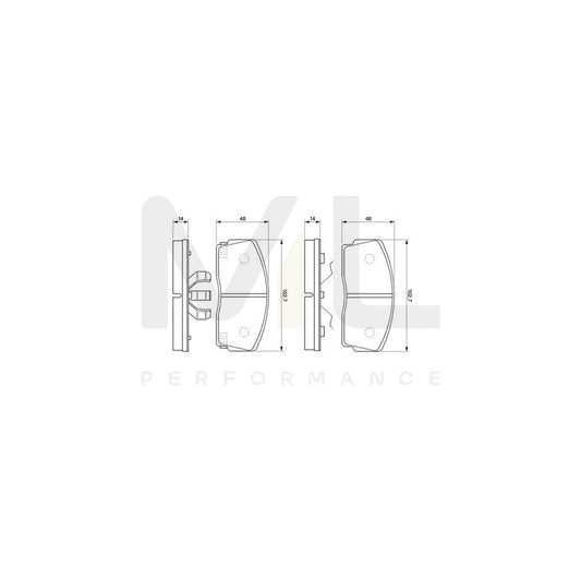 Bosch 0986493390 Brake Pad Set With Integrated Wear Sensor, With Piston Clip BP796 | ML Performance Car Parts