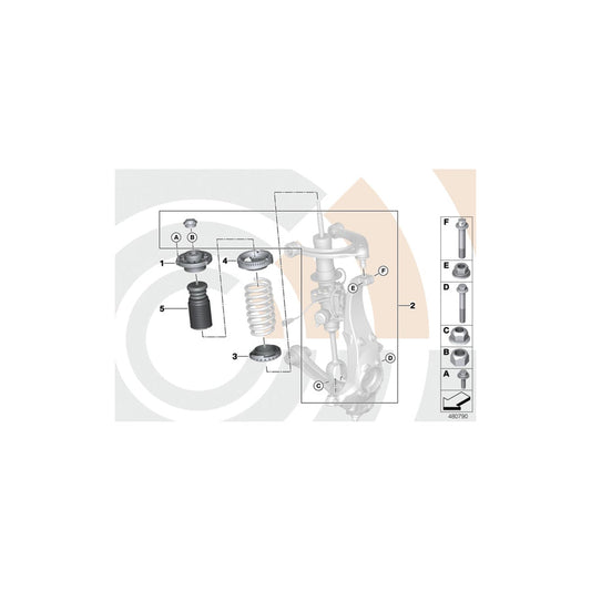 Genuine BMW 31352451333 F10 F13 Installation Kit Support Bearing VALUE LINE (Inc. 525d, 550i & Alpina B6) | ML Performance US