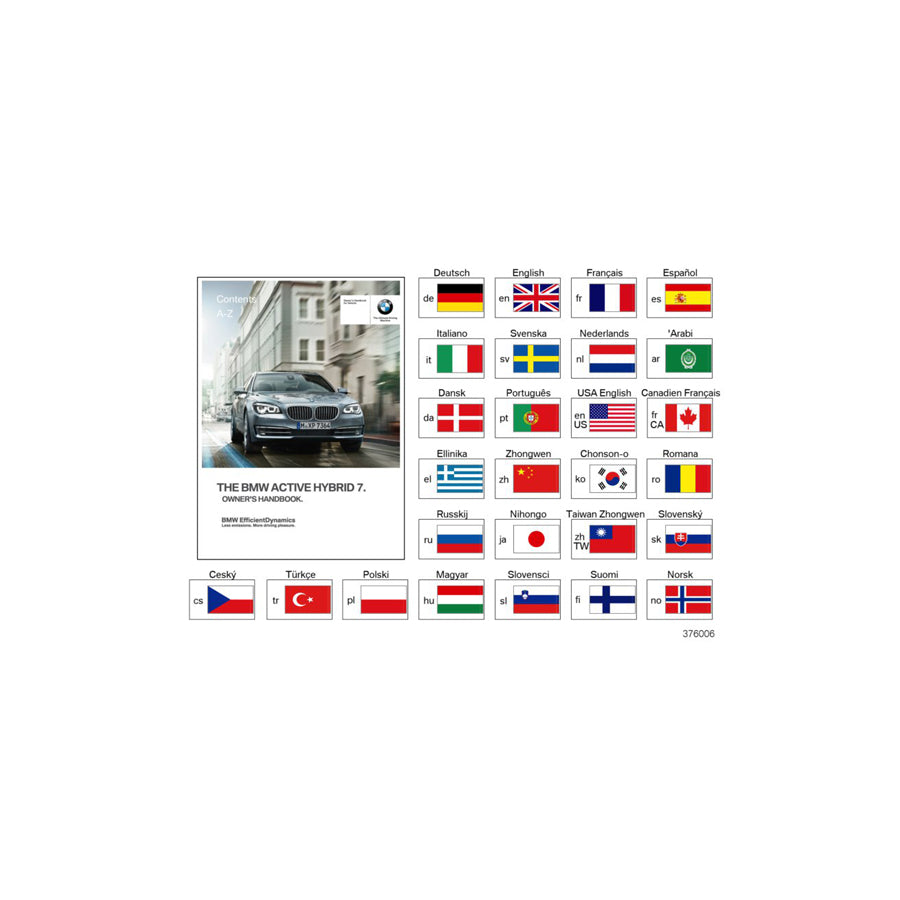 Genuine BMW 01402929260 Owner's Manual F01H, F02H ZH (Inc. Hybrid 7 & Hybrid 7L) | ML Performance US Car Parts