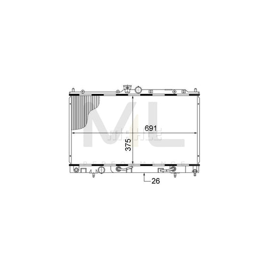 MAHLE ORIGINAL CR 1483 000S Engine radiator Brazed cooling fins, Automatic Transmission, Manual Transmission | ML Performance Car Parts